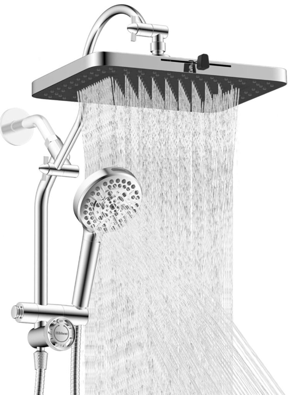 Hibbent cUPC Certified High Pressure 13'' Rainfall Shower Head with 5-Spray NEW